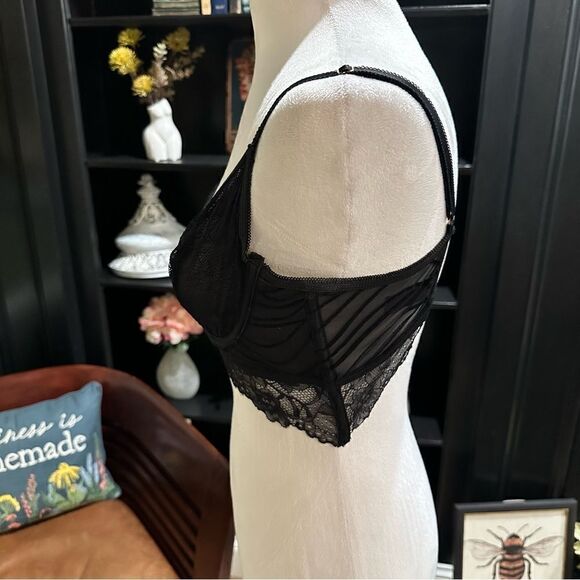 Rachel by Rachel Roy Black Lace Bra Size 38C NWOT - Picture 2 of 11